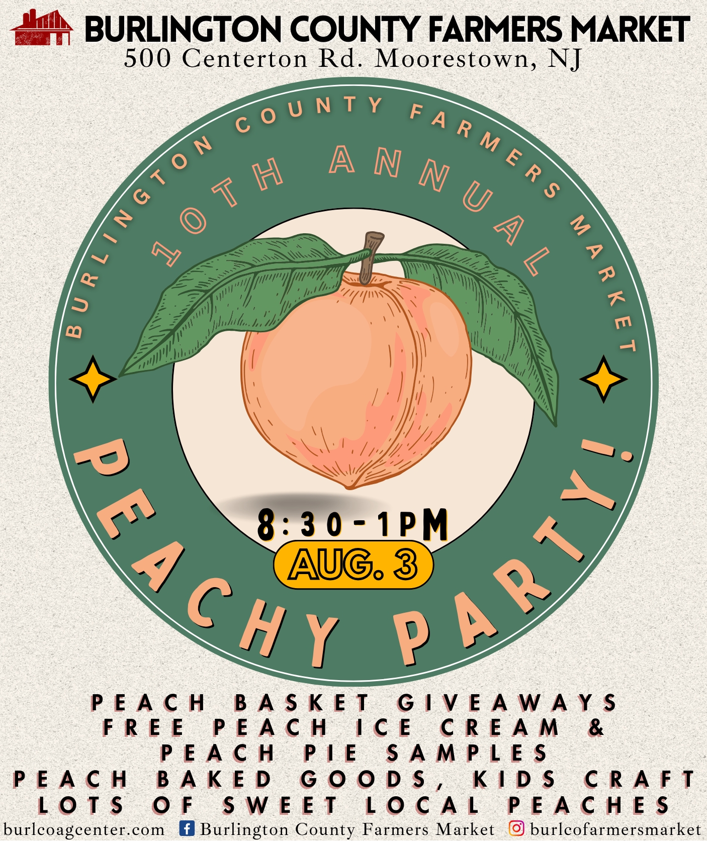 Peachy Party is August 3rd!