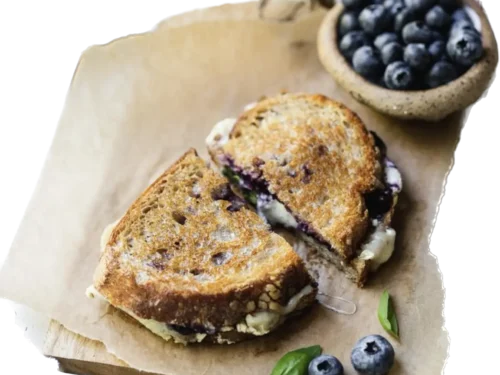 Blueberry Brie and Basil Grilled Cheese