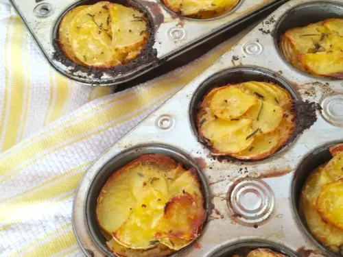 Muffin Tin Potato Stacks