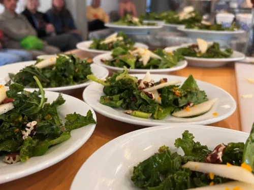 Pear Pecan Salad with Cranberry Vinaigrette