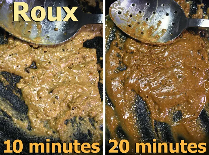 medium roux and dark roux