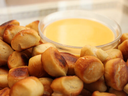 Pretzel Bites and Cheese Dip