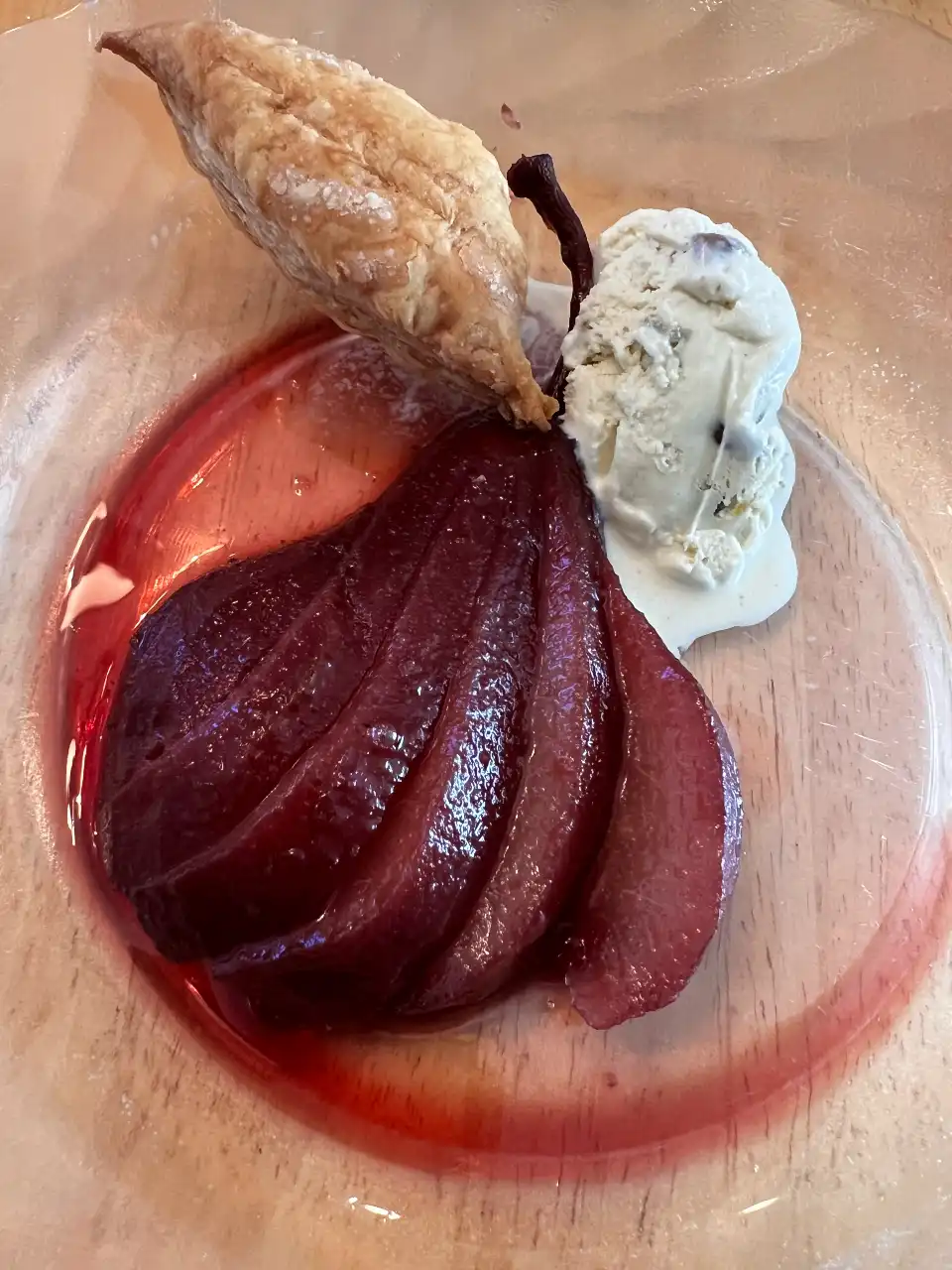 chianti poached pears