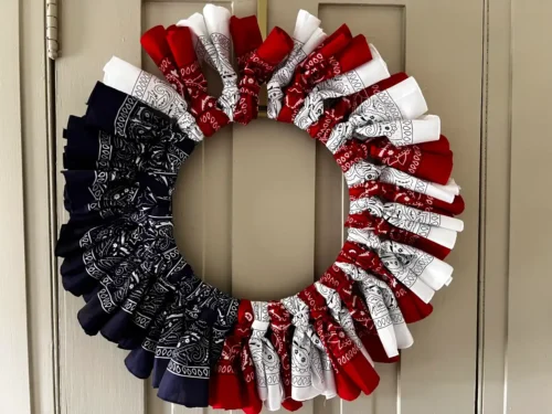 Making a Seasonal Bandana Wreath