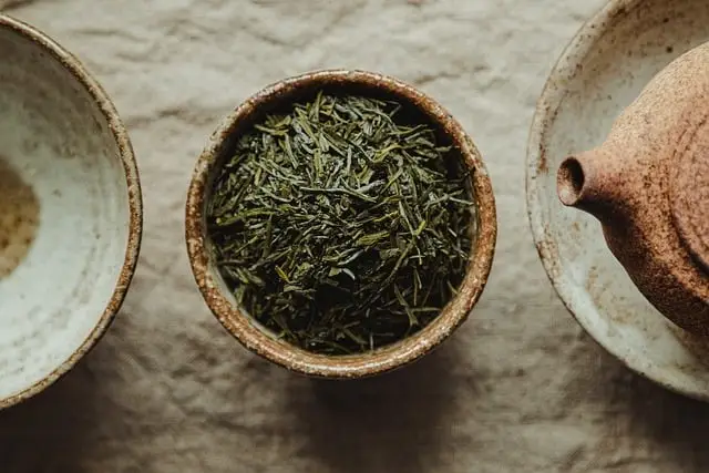 green tea in a bowl